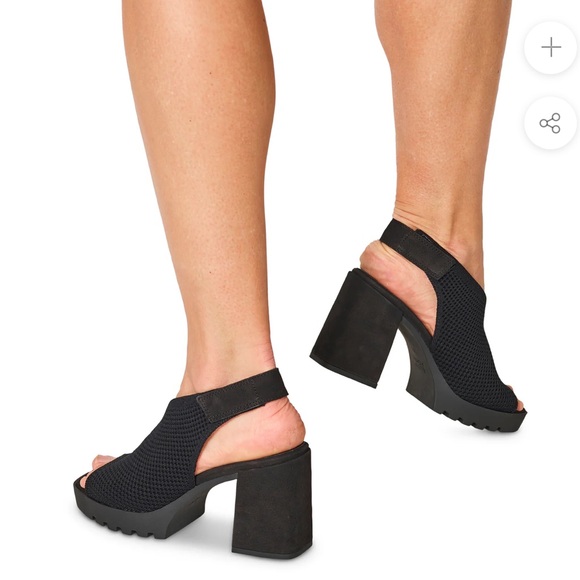 Eileen Fisher Cue Stretch Knit Sandals - Picture 3 of 9